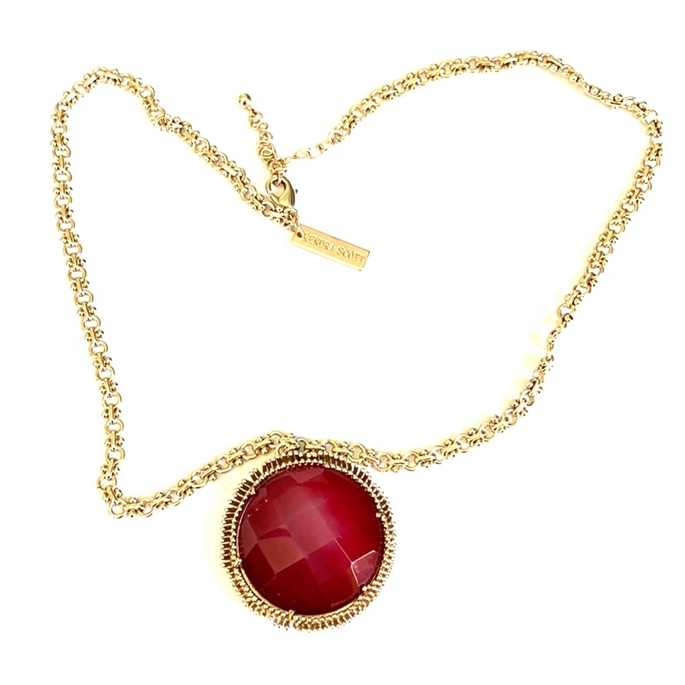 Kendra Scott Red and Gold Necklace